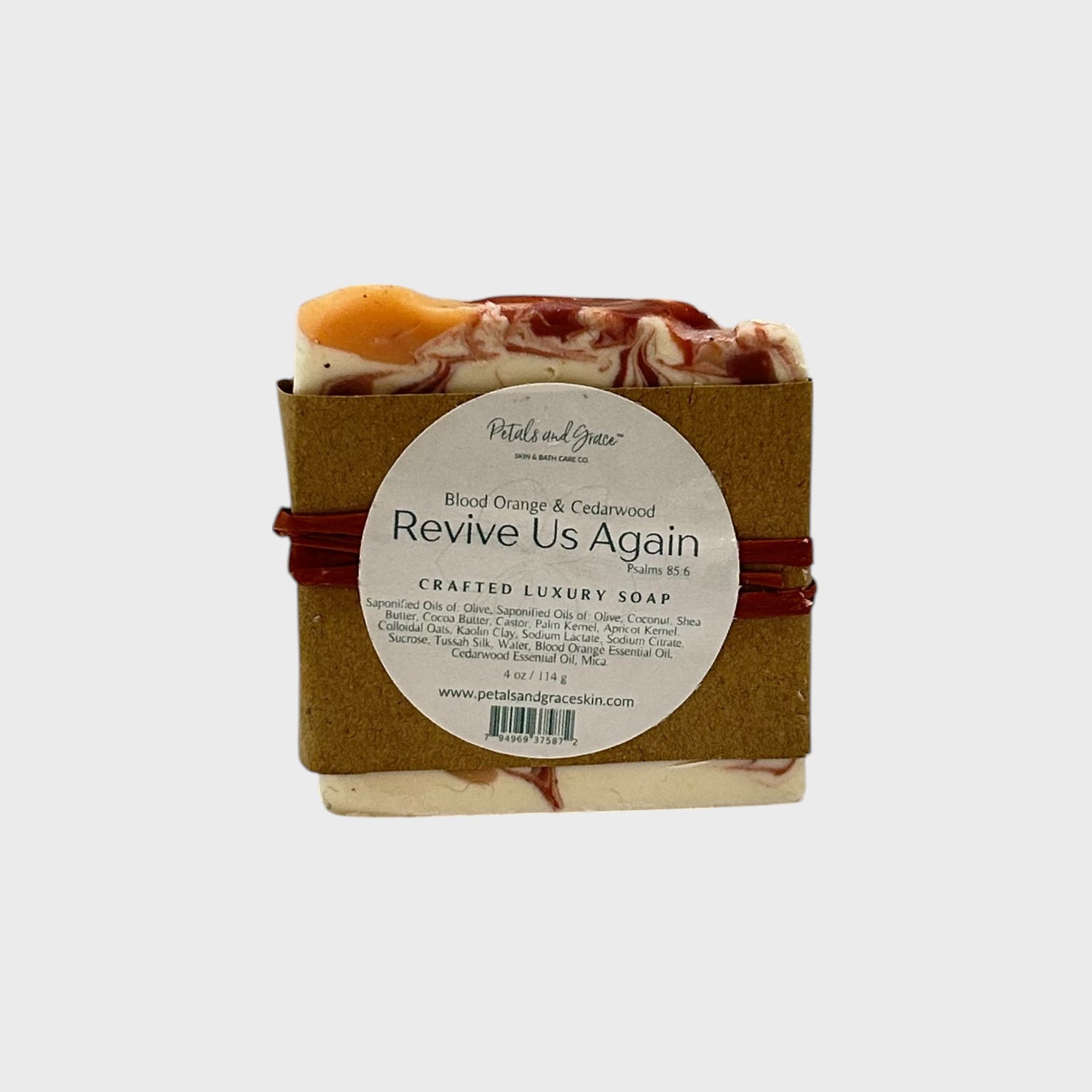 Revive Us Again – Blood Orange & Cedarwood Handcrafted Natural Soap